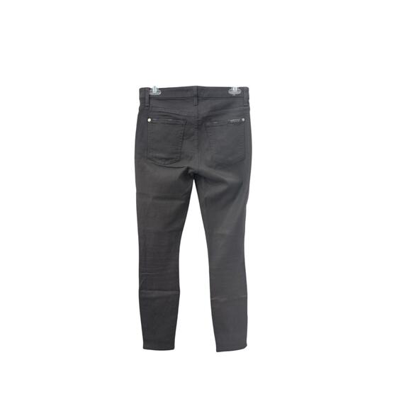 7 For All Mankind Black & Gray Pleather Jeans Dress | Size 27 - Picture 3 of 4